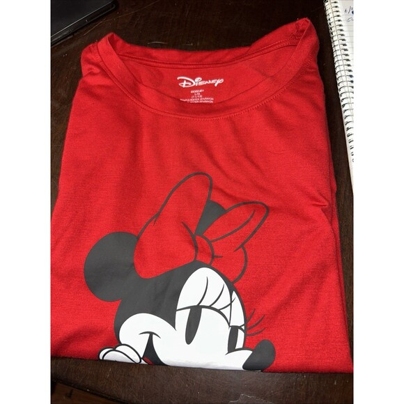 Disney Girls Size Large 11/13 Red Bow Minnie Mouse Tunic Tee - Picture 4 of 6